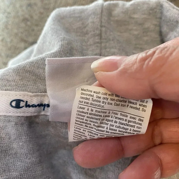 Champion Sweatshirt Hoodie Authentic Athleticwear Unisex XL Gray Pocket Pullover - Picture 6 of 9